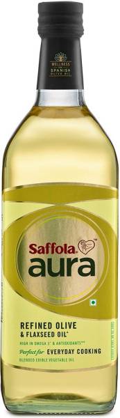Saffola Aura Refined Flaxseed Olive Oil Plastic Bottle
