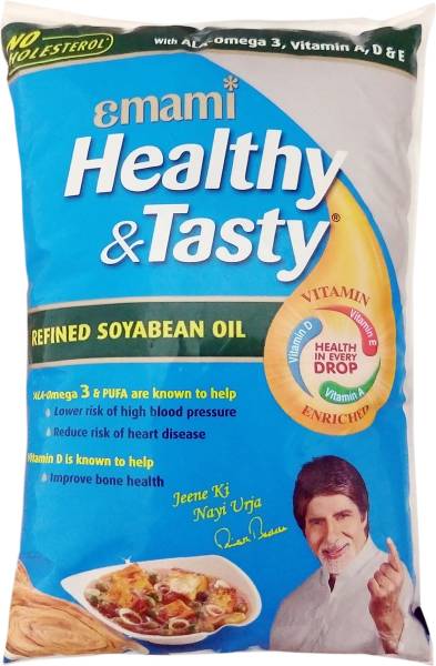 Emami Healthy and Tasty Refined Soyabean Oil Pouch
