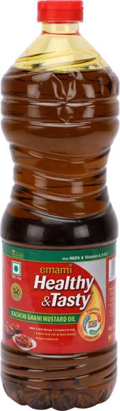 Emami Healthy &amp; Tasty Kachchi Ghani Mustard Oil Plastic Bottle