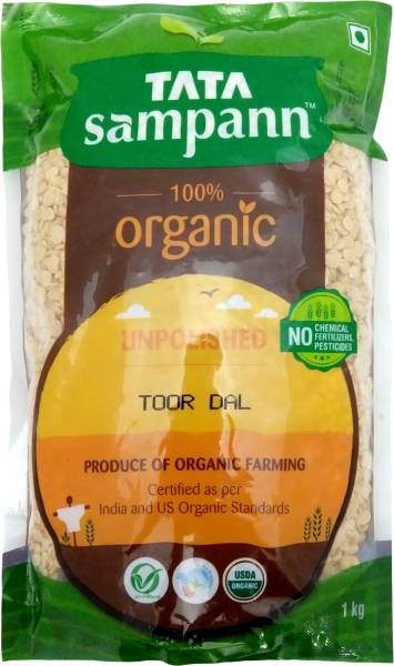 Tata Sampann Organic Unpolished Yellow Toor Dal (Split)
