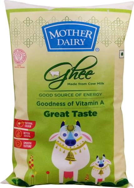 Mother Dairy Pure Healthy Cow Ghee 1 L Pouch