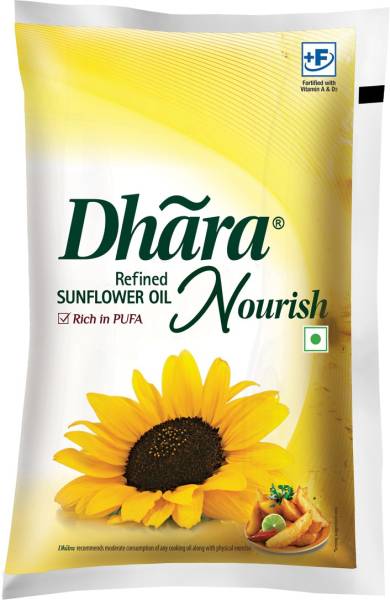 Dhara Refined Sunflower Oil Pouch