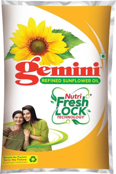 Gemini Refined Sunflower Oil Pouch