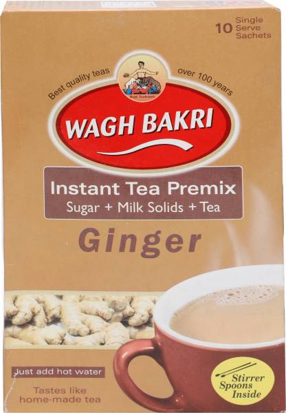 Waghbakri Ginger Premix Instant Tea Box