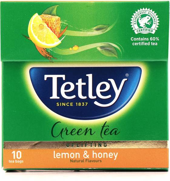 Tetley Lemon &amp; Honey Green Tea Bags Box