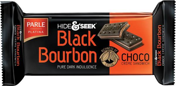 Parle Hide &amp; Seek Black Bourbon Choco Creme Sandwich
