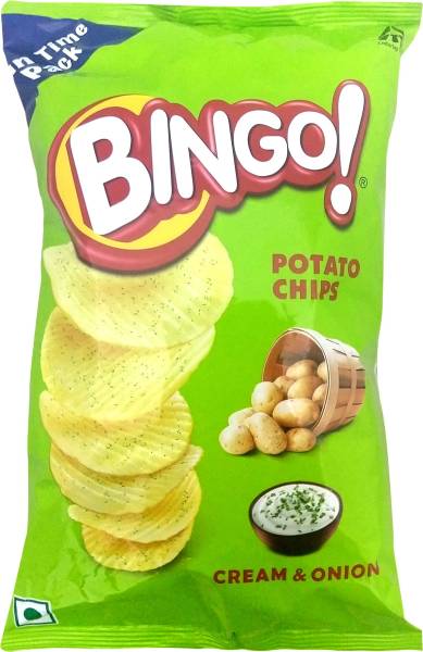 Bingo Cream and Onion Potato Chips