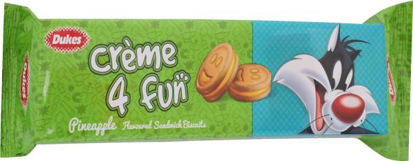 Dukes Creme 4 Fun Pineapple Flavoured Sandwich Biscuits