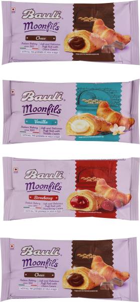 Bauli Moonfils Croissants Vanilla, Choco, Strawberry