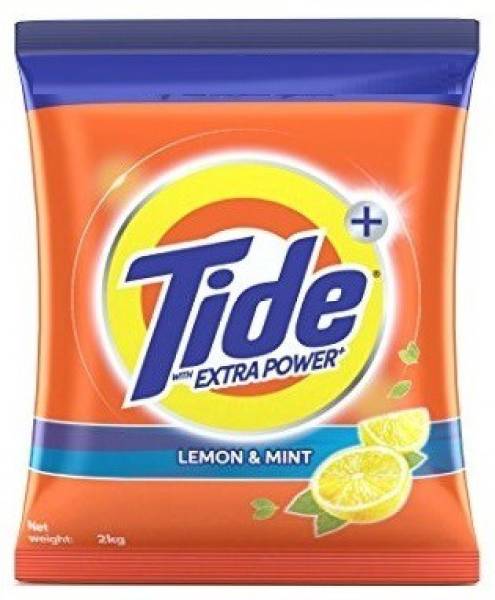 Tide Plus Extra Power Lemon &amp; Mint Detergent Powder 2 kg