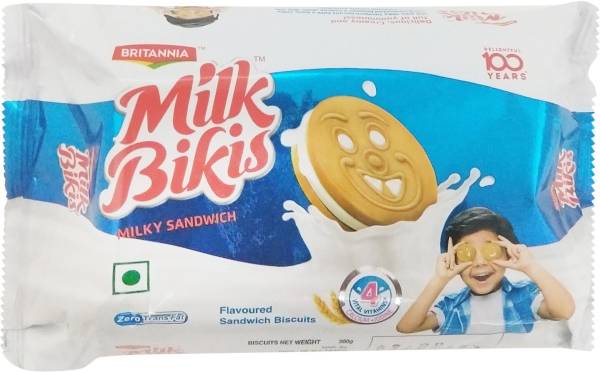 Britannia Milk Bikis Sandwich Biscuits