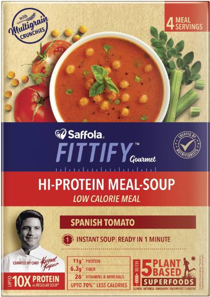 Saffola Fittify Gourmet Hi Protein Spanish Tomato Meal-Soup