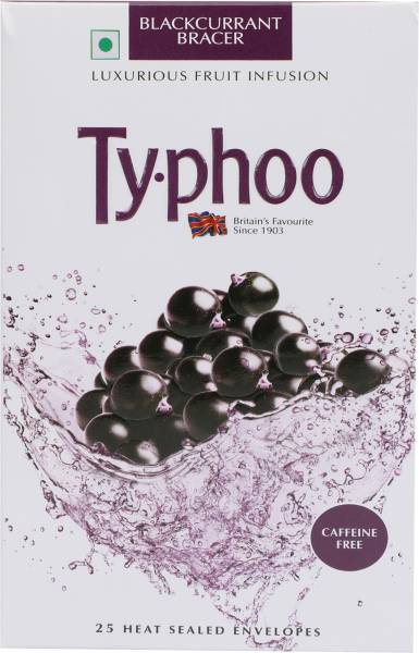 Typhoo Luxurious Fruit Bracer Blackcurrant Infusion Tea Bags Box