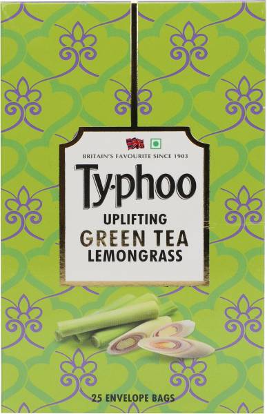 Typhoo Uplifting Lemon Grass Green Tea Bags Box
