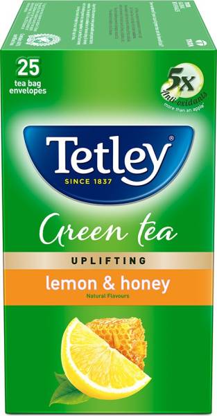 Tetley Lemon Green Tea Bags Box
