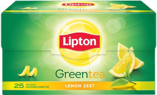 Lipton Zest Lemon Green Tea Bags Box