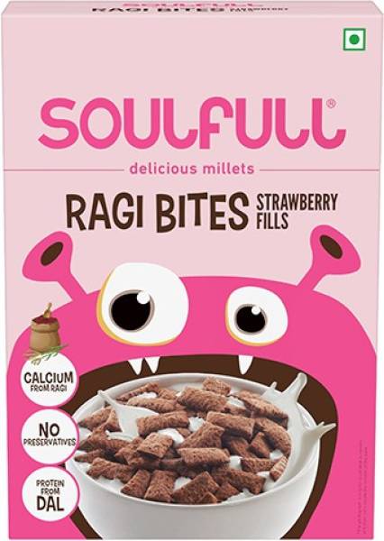 Soulfull Strawberry Fills Flavoured Ragi Bites