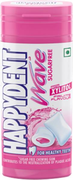 Happydent Wave with Xylitol Fruits Chewing Gum