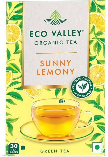 Eco Valley Organic Sunny Lemon Green Tea Bags Box