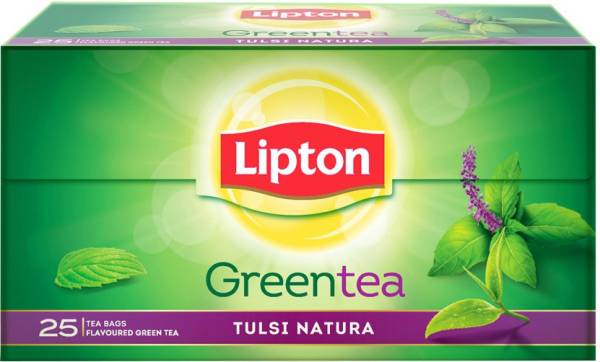 Lipton Tulsi Natura Green Tea Bags Box