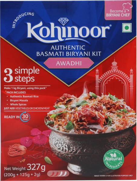 Kohinoor Authentic Awadhi Biryani Basmati Rice Kit 327 g