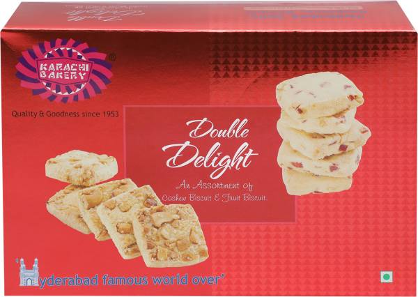 Karachi Bakery Double Delight Cashew and Fruit Biscuit