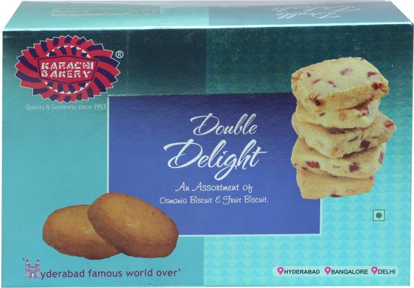 Karachi Bakery Double Delight Osmania and Fruit Biscuit