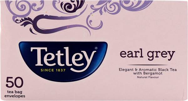 Tetley Earl Grey Black Tea Bags Box
