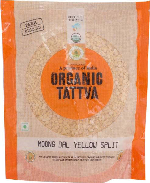 Organic Tattva Unpolished Yellow Moong Dal (Split)