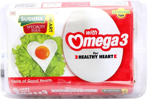 Suguna Heart Speciality with Omega3 Hen White Eggs