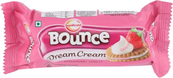 Sunfeast Bounce Dream Cream Strawberry Vanilla Biscuit
