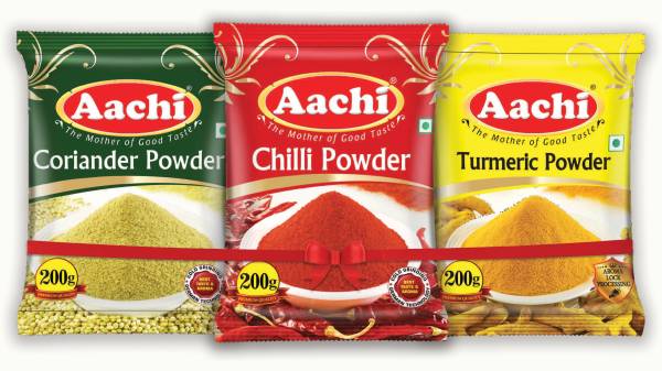Aachi Chilli, Turmeric, Coriander Powder Spices Combo