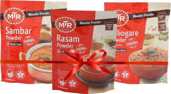 MTR Rasam ,Sambar, Puliogare Powder Combo