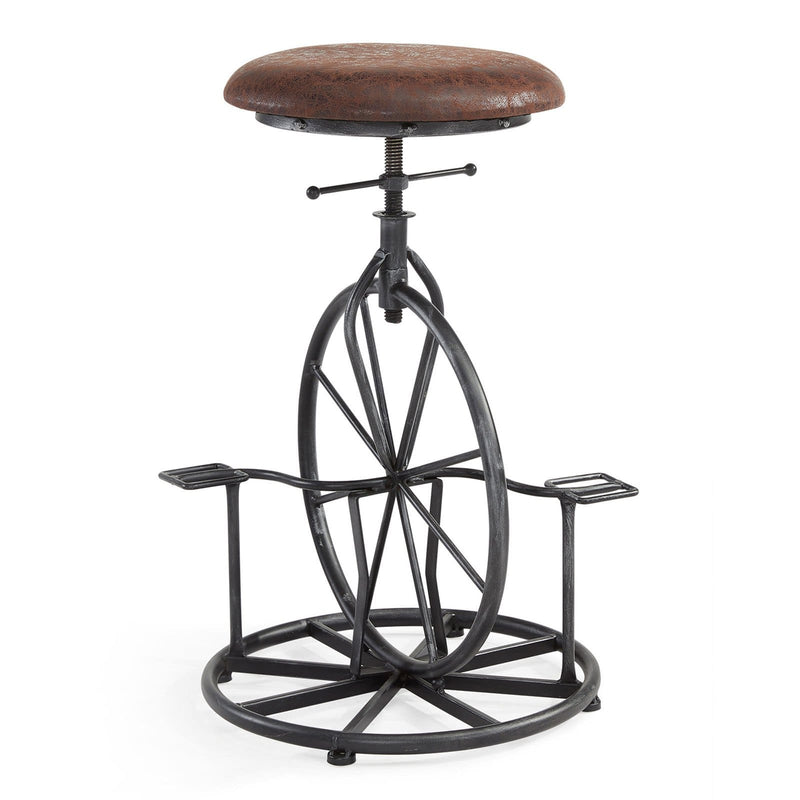 Armen Living Harlem Adjustable Bicycle Bar Stool