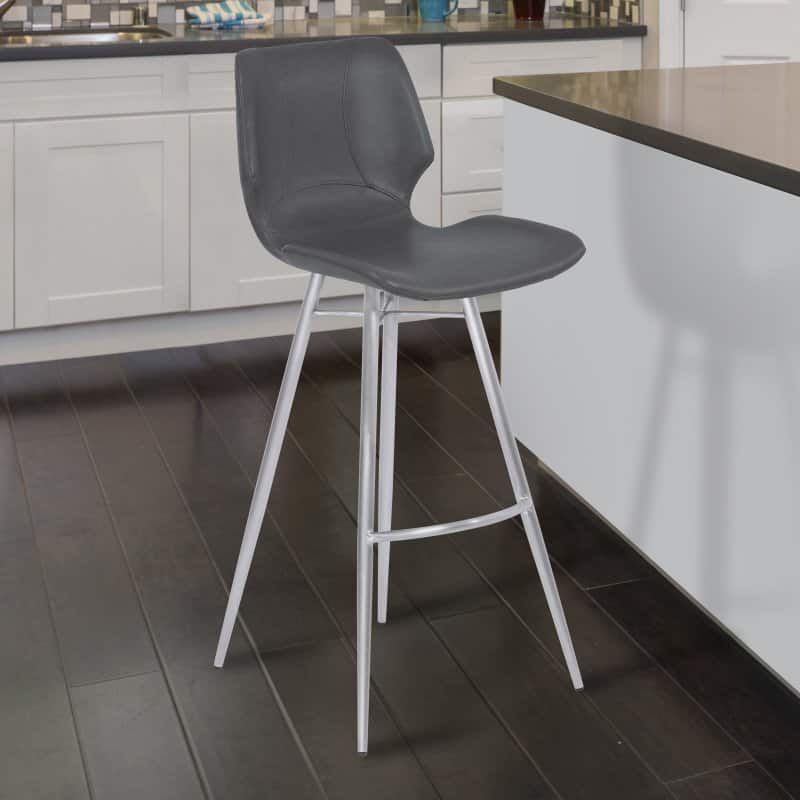 Armen Living Zurich 26 in. Counter Height Metal Bar Stool