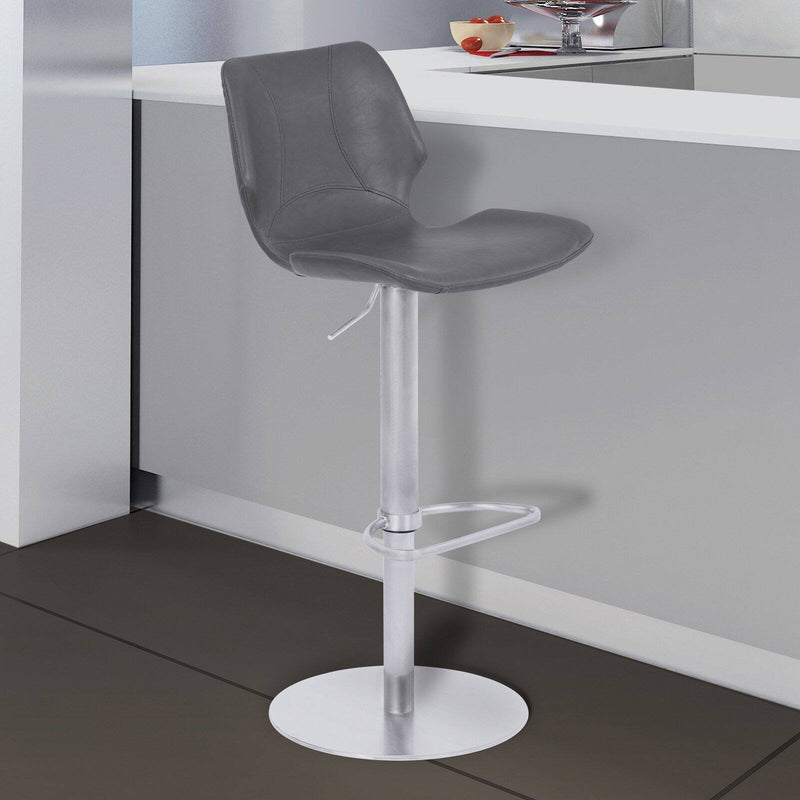 Armen Living Zuma Adjustable Metal Bar Stool