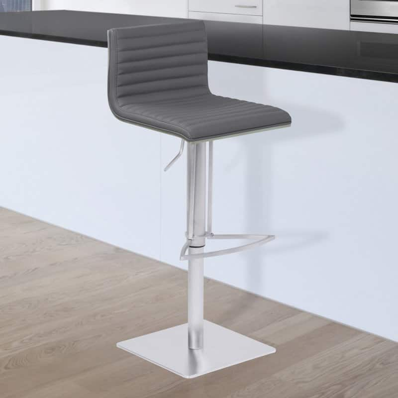 Armen Living Cafe Adjustable Metal Bar Stool