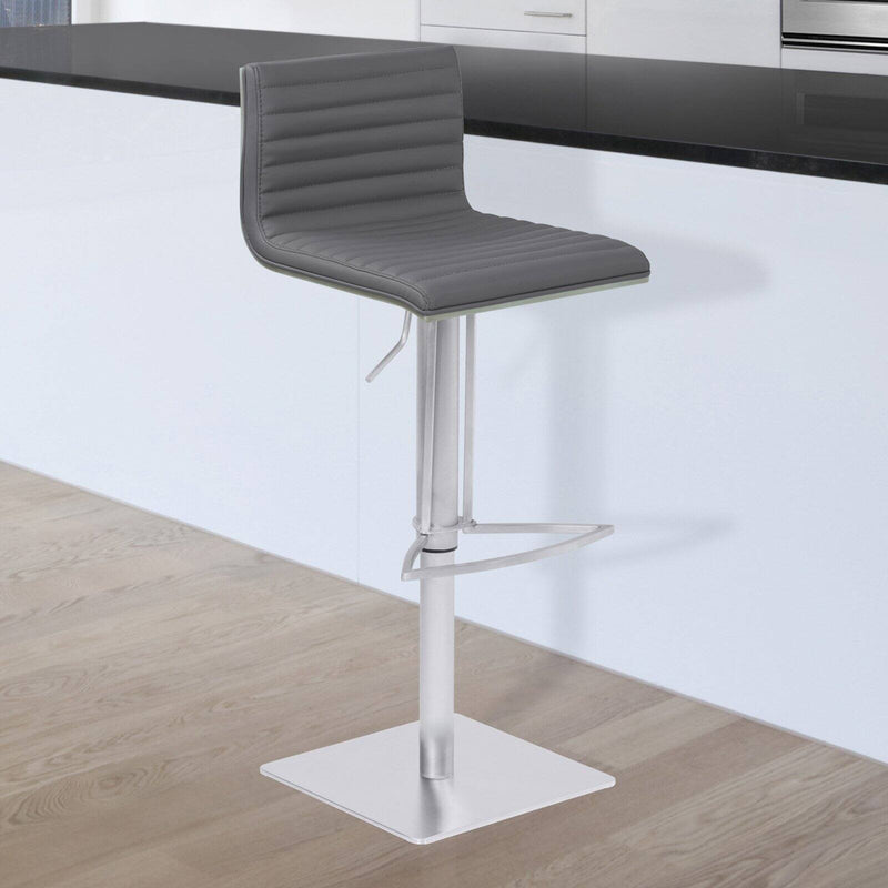 Armen Living Cafe Adjustable Metal Bar Stool