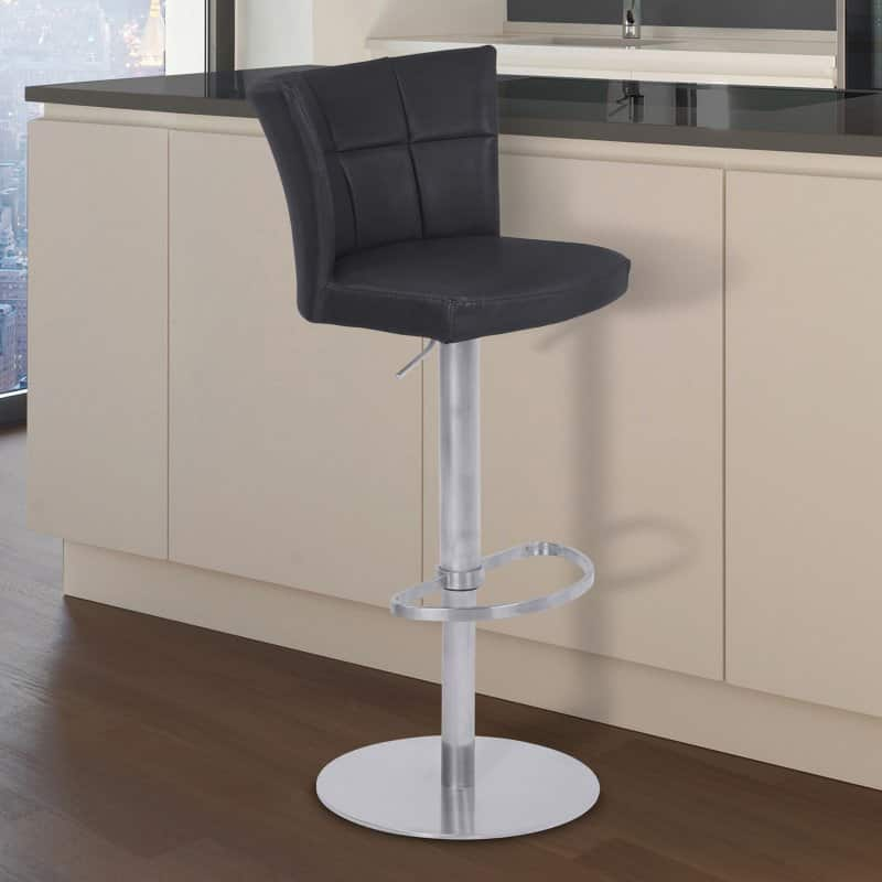 Armen Living Encore Adjustable Metal Bar Stool