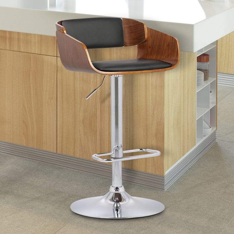 Armen Living Jenny Mid-Century Adjustable Swivel Bar Stool