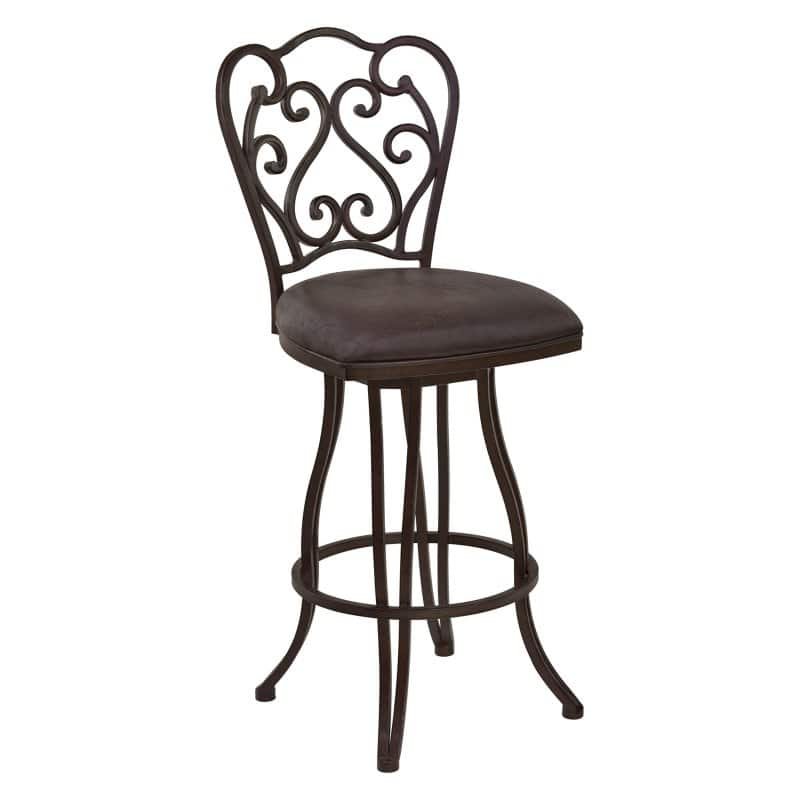 Home Chic Colby 26 in. Armless Swivel Counter Stool