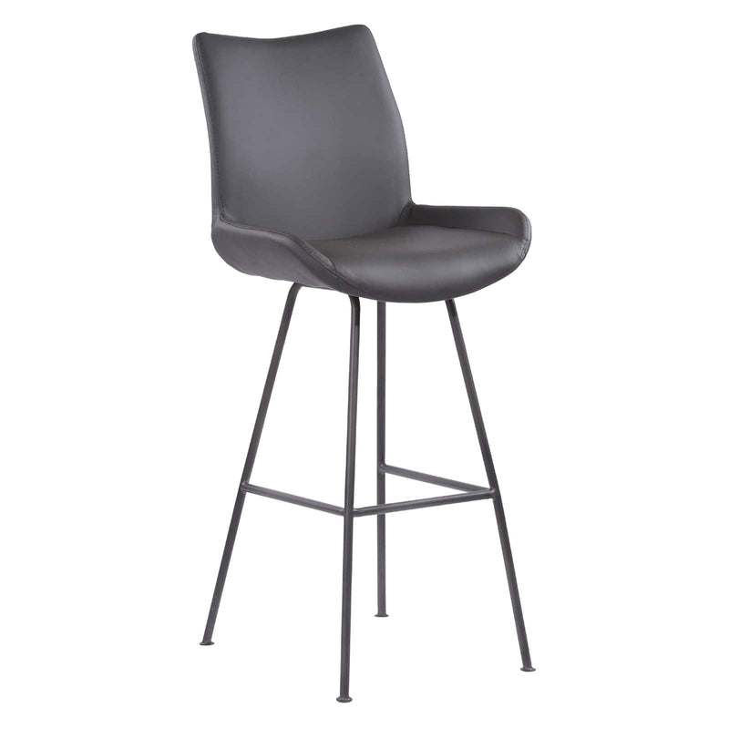 Home Chic Mullens 30 in. Armless Faux Leather Bar Stool