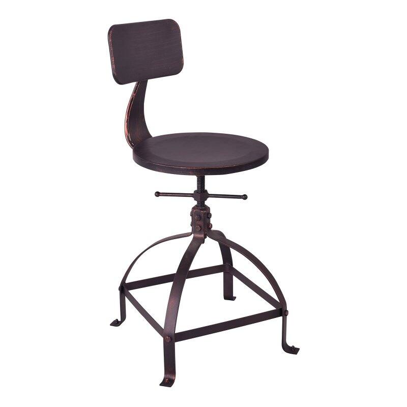 Home Chic Adalius Industrial Adjustable Bar Stool