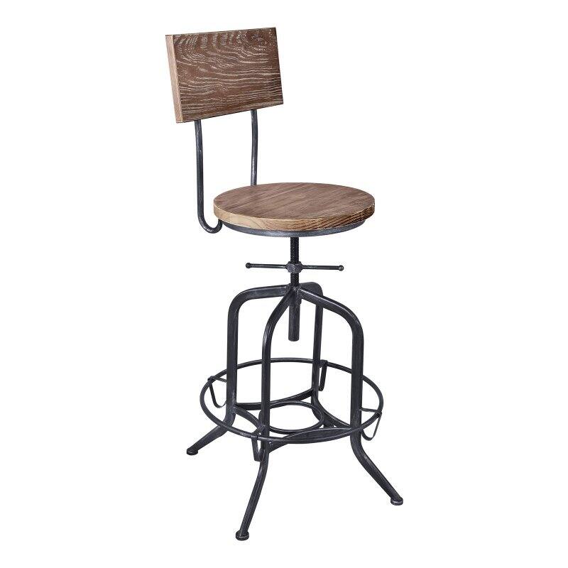 Home Chic Alcott Industrial Adjustable Bar Stool