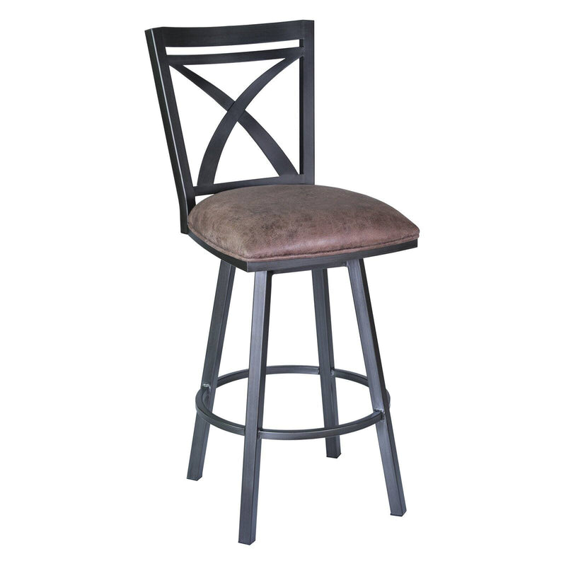 Armen Living Nova 26 in. Fabric Swivel Counter Stool