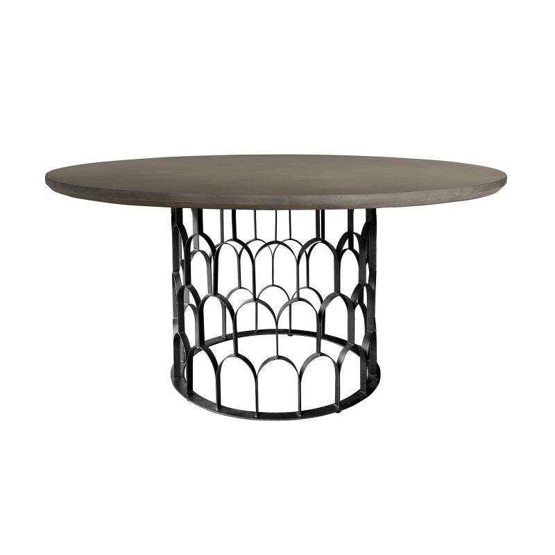 Armen Living Gatsby Concrete Round Dining Table