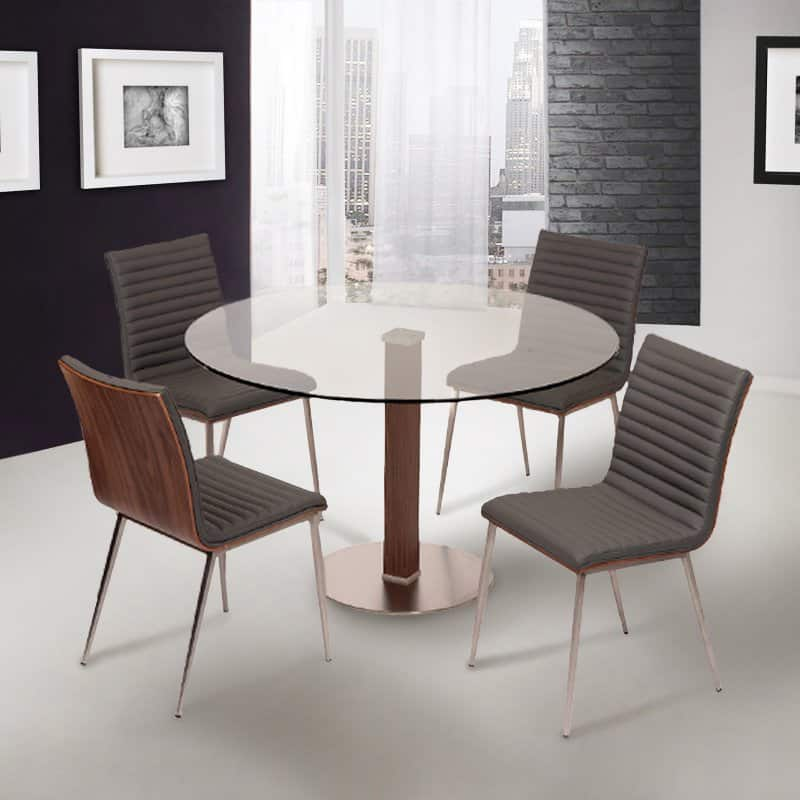 Armen Living Cafe 5 Piece Dining Table Set