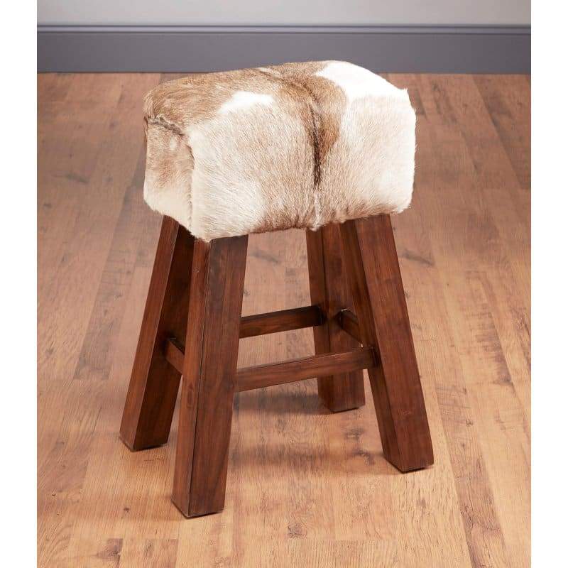 AA Importing Goat Hide 30 in. Bar Stool