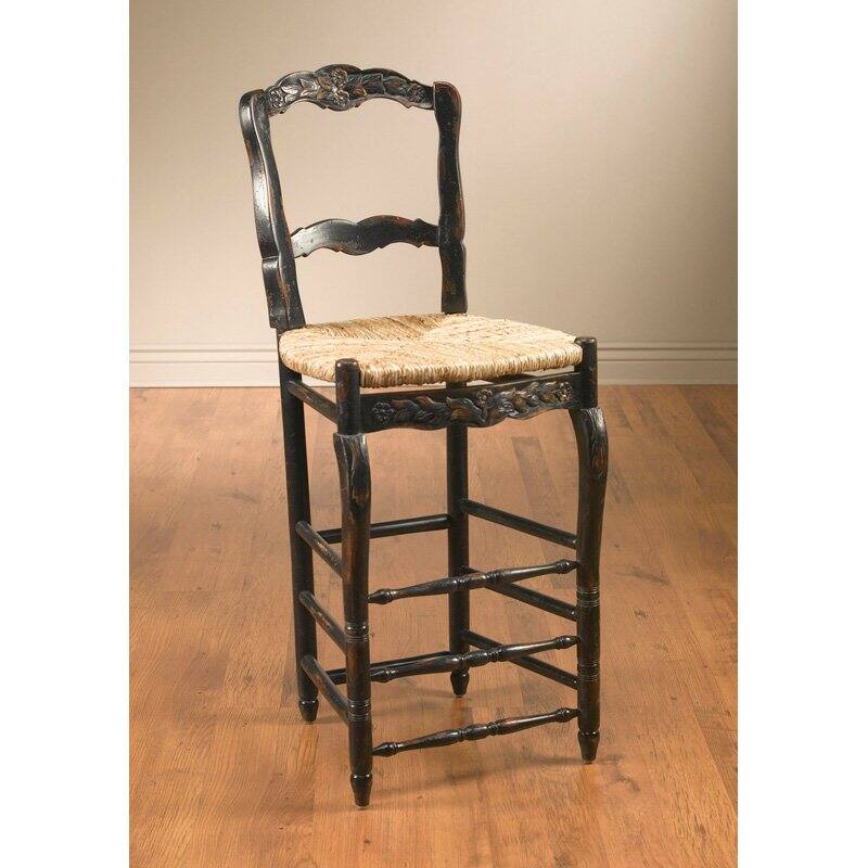 AA Importing 30 in. Bar Stool with Rattan Seat