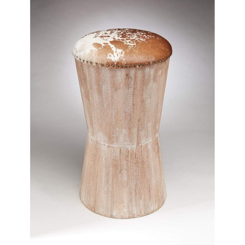 AA Importing Cowhide 30 in. Bar Stool